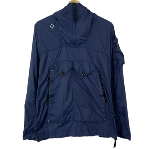 Ma.Strum Navy Blue Multi Pocket Hooded Sniper Jacket - Small (S) PTP 20"