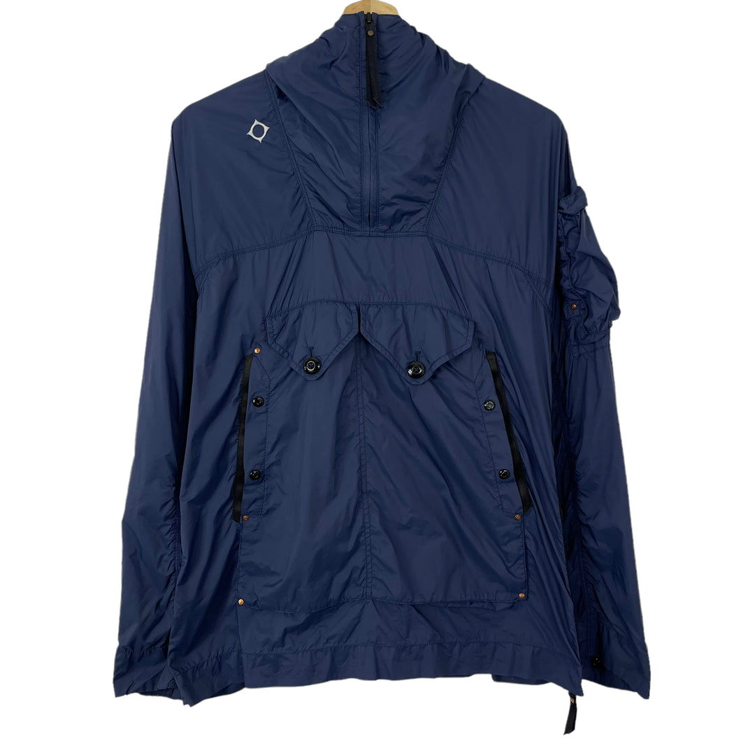 Ma.Strum Navy Blue Multi Pocket Hooded Sniper Jacket - Small (S) PTP 20