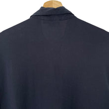 Load image into Gallery viewer, Aquascutum Navy / Block Check Long Sleeved Polo - Medium (M) PTP 22&quot;
