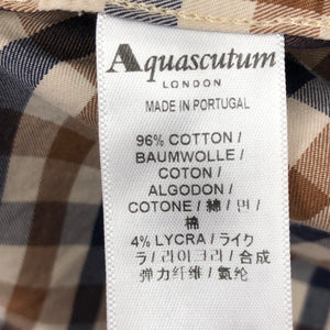 Aquascutum House Check Long Sleeved Shirt - Medium (M) PTP 20.25"