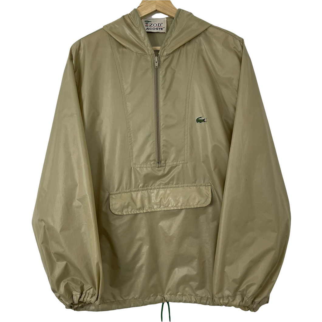 Vintage Beige Lacoste Izod Half Zip Cagoule - Medium (M) PTP 23
