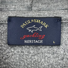 Load image into Gallery viewer, Paul and Shark Grey Embroidered Logo Hoody - Large (L) PTP 20.5&quot;
