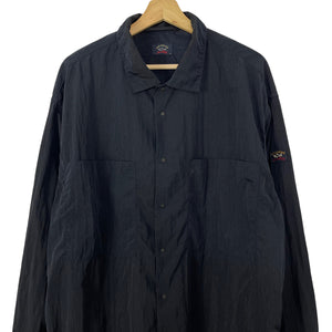 Paul and Shark Navy Econyl Nylon Metal Overshirt - Extra Large (XL) PTP 24.5"