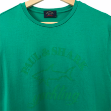 Load image into Gallery viewer, Paul and Shark Green Short Sleeved Logo T-Shirt - Medium (M) PTP 18.25&quot;
