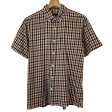 Load image into Gallery viewer, Aquascutum House Check Short Sleeved Shirt - Large (L) PTP 21.5&quot;
