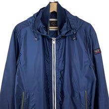 Load image into Gallery viewer, Paul and Shark Navy Blue Hooded Logo Jacket - Large (L) PTP 21.5&quot;
