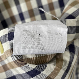 Aquascutum House Check Long Sleeved Shirt - Large (L) PTP 24.5"