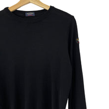 Load image into Gallery viewer, Paul and Shark Black Crew Neck Wool Sweater - Small (S) PTP 18.5&quot;
