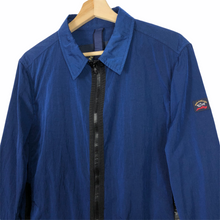 Load image into Gallery viewer, Paul and Shark Blue Nylon Shimmer Overshirt - Medium (M) PTP 21.25&quot;
