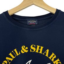 Load image into Gallery viewer, Paul and Shark Navy Short Sleeved Logo T-Shirt - Medium (M) PTP 19.75&quot;
