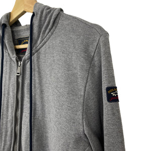 Paul and Shark Grey Full Zip Logo Hoody - Large (L) PTP 21"