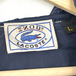 Vintage Dark Navy Lacoste Izod Half Zip Cagoule - Large (L) PTP 26"