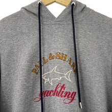 Load image into Gallery viewer, Paul and Shark Grey Embroidered Logo Hoody - Large (L) PTP 20.5&quot;
