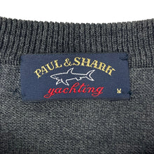 Load image into Gallery viewer, Paul and Shark Grey Crew Neck Wool Sweater - Medium (M) PTP 18&quot;
