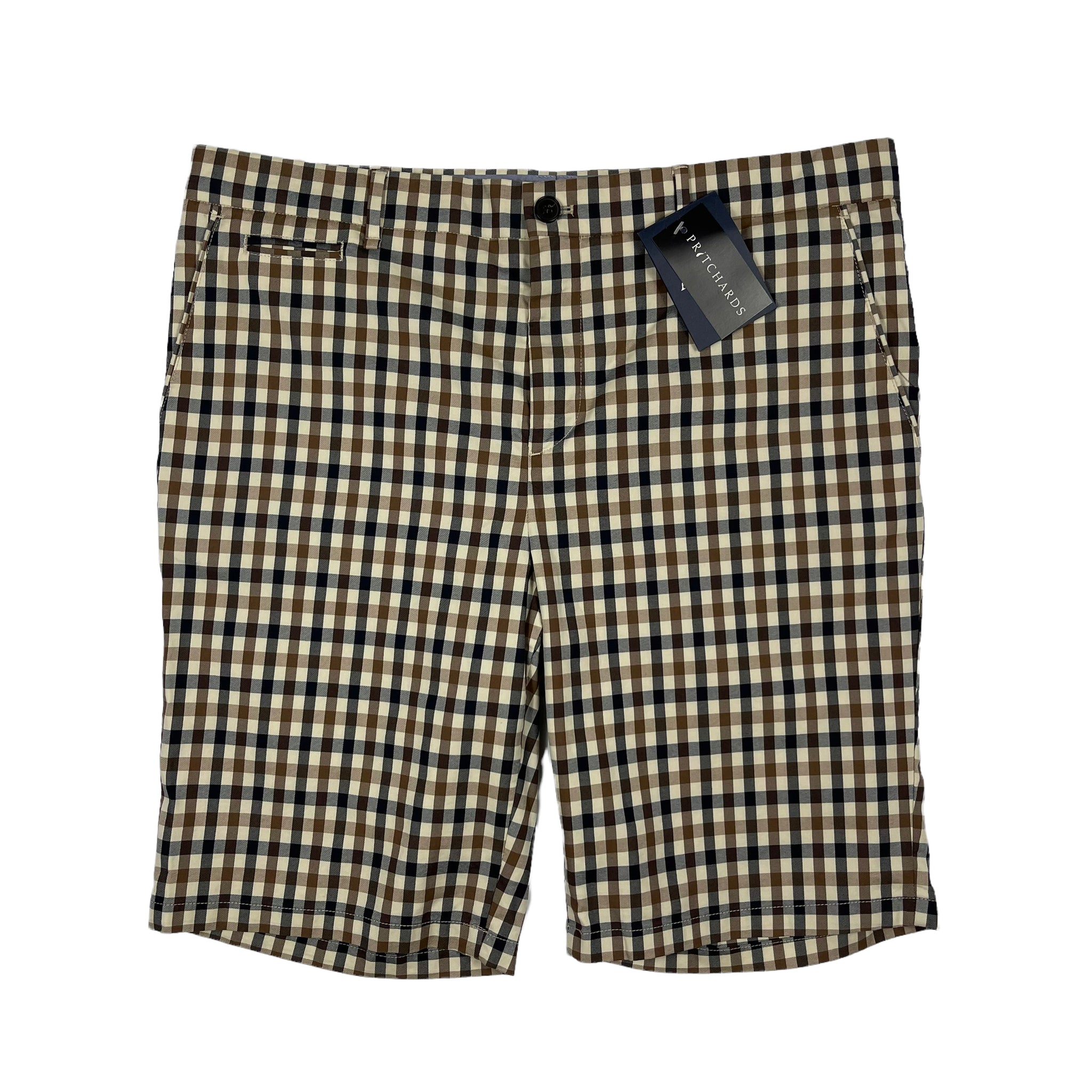 BNWT Aquascutum Club House Check Vicuna Winster Shorts W 36