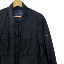 Load image into Gallery viewer, Paul and Shark Navy Econyl Nylon Metal Overshirt - Large (L) PTP 24&quot;
