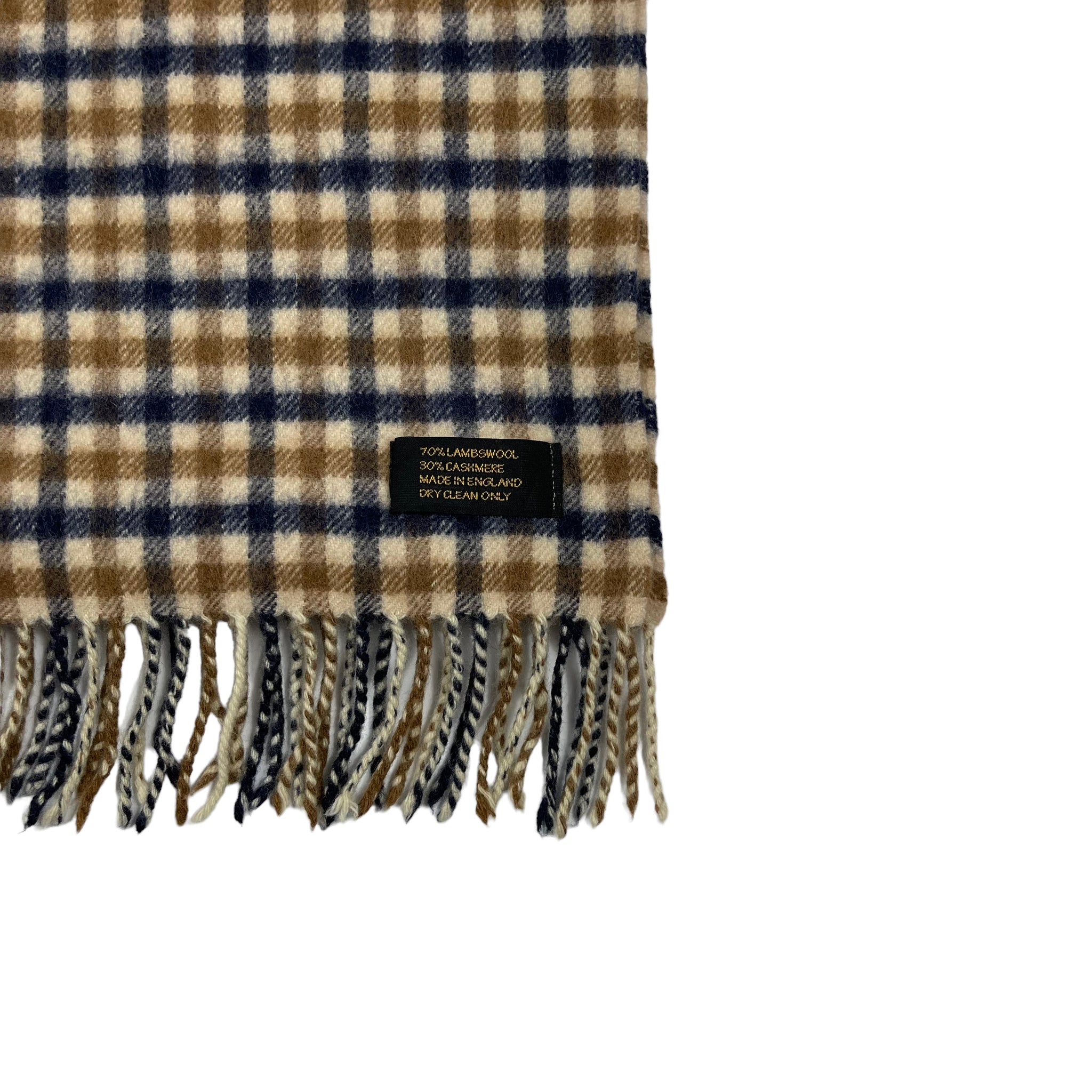 Aquascutum Classic House Check Lambswool Cashmere Scarf One