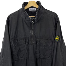 Load image into Gallery viewer, Stone Island Black Half Zip Pullover Smock - Large (L) PTP 25.5&quot;
