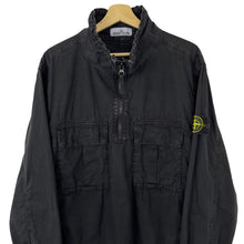 Load image into Gallery viewer, Stone Island Black Half Zip Pullover Smock - Large (L) PTP 25.5&quot;
