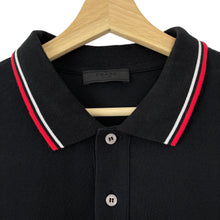 Load image into Gallery viewer, Prada Black Rubber Logo Short Sleeved Polo - Double Extra Large (XXL) PTP 21.75&quot;
