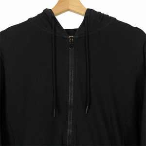 Paul and Shark Black Full Zip Up Logo Hoody - Medium (M) PTP 20.75"