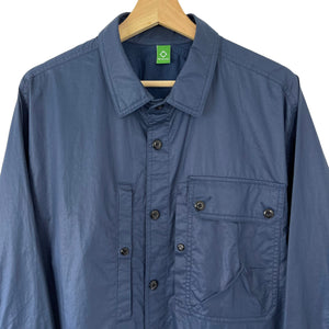 Ma.Strum Navy Blue Button Up Multi Pocket Overshirt - Extra Large (XL) PTP 24.75"