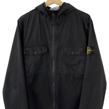 Load image into Gallery viewer, Stone Island Black Double Pocket Hooded Overshirt - Large (L) PTP 22.5&quot;
