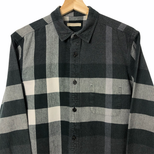 Burberry Brit Grey Nova Check Long Sleeved Shirt - Medium (M) PTP 20.5"