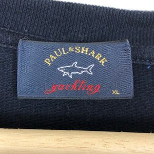 Paul and Shark Navy Logo Crew Neck Sweater - Extra Large (XL) PTP 22.5"