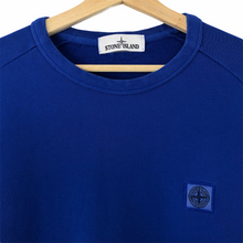 Load image into Gallery viewer, Stone Island Blue Crew Neck Logo Sweater - Extra Large (XL) PTP 24&quot;
