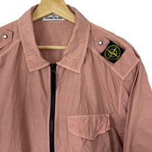 Load image into Gallery viewer, Stone Island Salmon Pink Full Zip Pocket Overshirt - Double Extra Large (XXL) PTP 26.25&quot;
