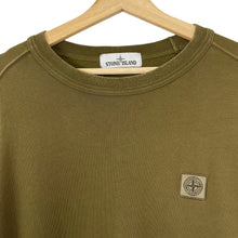 Load image into Gallery viewer, Stone Island Khaki Crew Neck Logo Sweater - Large (L) PTP 23.5&quot;
