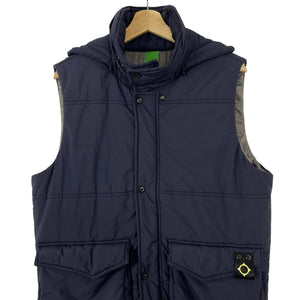 Ma.Strum Navy Hooded Harrier Field Gilet Body Warmer - Medium (M) PTP 22.5"