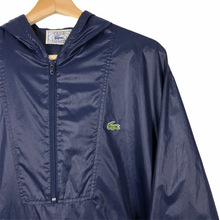 Load image into Gallery viewer, Vintage Dark Navy Lacoste Izod Half Zip Cagoule - Extra Large (XL) PTP 26&quot;
