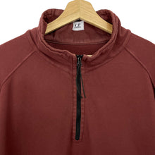 Load image into Gallery viewer, C.P Company Burgundy Half Zip Lens Pullover - Triple Extra Large (XXXL) PTP 26.5&quot;
