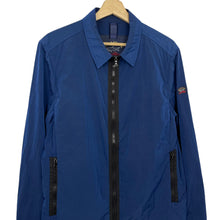 Load image into Gallery viewer, Paul and Shark Blue Nylon Shimmer Overshirt - Large (L) PTP 21&quot;
