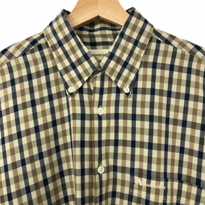 Aquascutum House Check Long Sleeved Shirt - Medium (M) PTP 22"