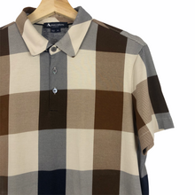 Load image into Gallery viewer, Aquascutum Block Check Short Sleeved Polo - Medium (M) PTP 20.5&quot;
