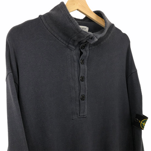 Vintage Stone Island Navy Button Up Sweater - Large (L) PTP 24.75"