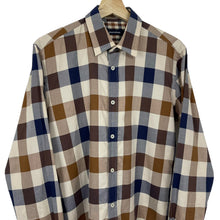 Load image into Gallery viewer, Aquascutum Block Check Long Sleeved Shirt - Medium (M) PTP 20.5&quot;
