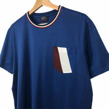 Load image into Gallery viewer, Paul and Shark Blue Short Sleeved Pocket Logo T-Shirt - Medium (M) PTP 19.75&quot;
