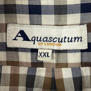 Aquascutum House Check Short Sleeved Shirt - Double Extra Large (XXL) PTP 28.5"