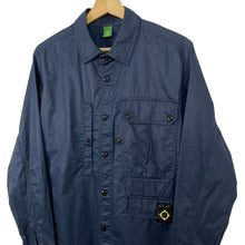 Load image into Gallery viewer, Ma.Strum Navy Blue Button Up Multi Pocket Overshirt - Medium (M) PTP 21.5&quot;
