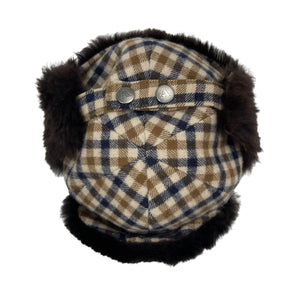 Aquascutum House Check Wool Trapper Hat - Large (L)