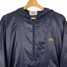 Load image into Gallery viewer, Vintage Dark Navy Lacoste Izod Half Zip Cagoule - Extra Large (XL) PTP 26.75&quot;
