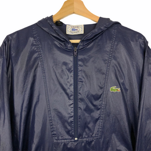 Vintage Dark Navy Lacoste Izod Half Zip Cagoule - Extra Large (XL) PTP 26.75"