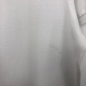 Aquascutum White Short Sleeved Logo Polo - Medium (M) PTP 20"