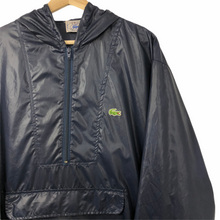 Load image into Gallery viewer, Vintage Dark Navy Lacoste Izod Half Zip Cagoule - Large (L) PTP 26&quot;
