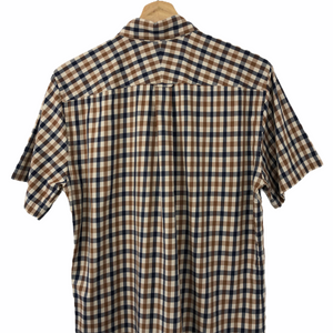 Aquascutum House Check Short Sleeved Shirt - Medium (M) PTP 20.5"