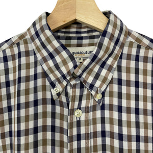 Aquascutum House Check Long Sleeved Shirt - Medium (M) PTP 24"